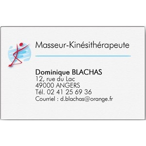 Carte de visite Kinésithérapeute grand format (Boîte de 100 ex) Carte de visite Kinésithérapeute grand format (Boîte de 100 ex)