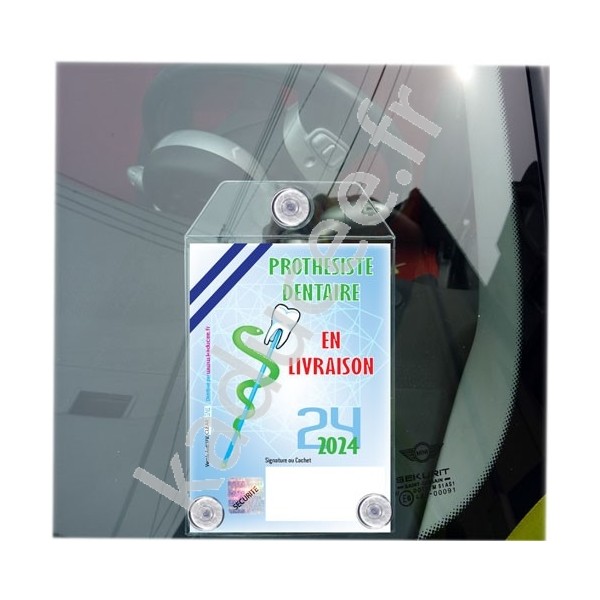 Caducée Vétérinaire 2024 -Sticker autocollant pare-brise - fabriqué en  France