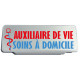 Clip Pare Soleil Auxiliaire de Vie Soins à Domicile Rétro-Réfléchissant