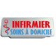 Clip Pare Soleil Infirmier Soins à Domicile Rétro-Réfléchissant