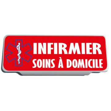 Clip Pare Soleil Infirmier Soins à Domicile Rétro-Réfléchissant Clip Pare Soleil Infirmier Soins à Domicile Rétro-Réfléchissant