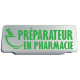 Clip Pare Soleil Préparateur en Pharmacie Rétro-Réfléchissant