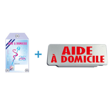 Caducée Aide à Domicile 2026 + Clip Pare Soleil Caducée Aide à Domicile 2026 + Clip Pare Soleil