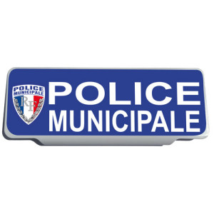 Clip Pare Soleil Police Municipale Logo Rétro-Réfléchissant