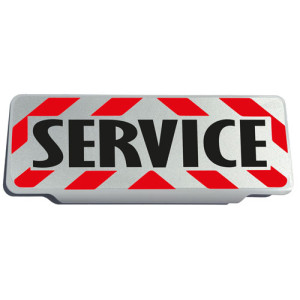 Clip Pare Soleil Service Barres Rouges Rétro-Réfléchissant