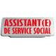 Clip Pare Soleil Assistant(e) de Service Social Rétro-Réfléchissant